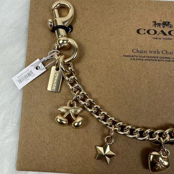 COACH Gold Swagger Chain With Charms In Gold CAX00 NWT - Picture 5 of 5